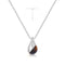 Silver Tiger Eye Droplet Pendant Necklace
